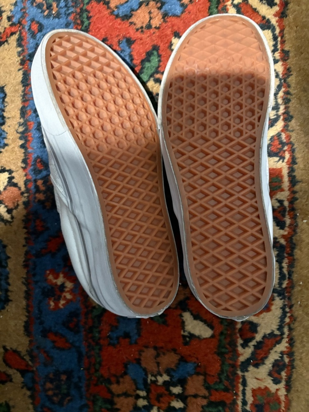 Vans Platform Slip-On Checkerboard Sneakers - White/Sparkle - Picture 4 of 6